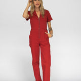 Hell Crew Coverall - Red Rose