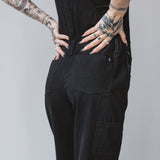 Born Bad Washed Overalls - Black