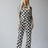 Born Bad Washed Overalls - Checkered