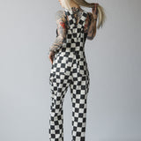 Born Bad Washed Overalls - Checkered