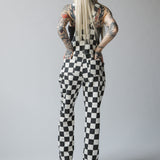 Born Bad Washed Overalls - Checkered