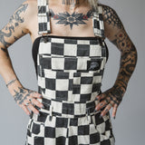 Born Bad Washed Overalls - Checkered