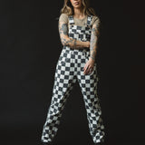 Checkered Washed Overalls (ships Feb 24-Mar 10)