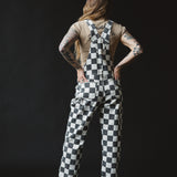 Checkered Washed Overalls (ships Feb 24-Mar 10)