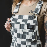 Checkered Washed Overalls (ships Feb 24-Mar 10)