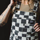 Checkered Washed Overalls (ships Feb 24-Mar 10)