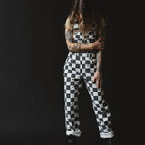 Checkered Washed Overalls (ships Feb 24-Mar 10)