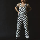 Checkered Washed Overalls (ships Feb 24-Mar 10)