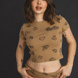 Troublemaker Baby Tee - Outlaw