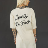 No Mercy Oversized Tee - Bone