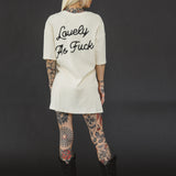 No Mercy Oversized Tee - Bone