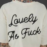 No Mercy Oversized Tee - Bone