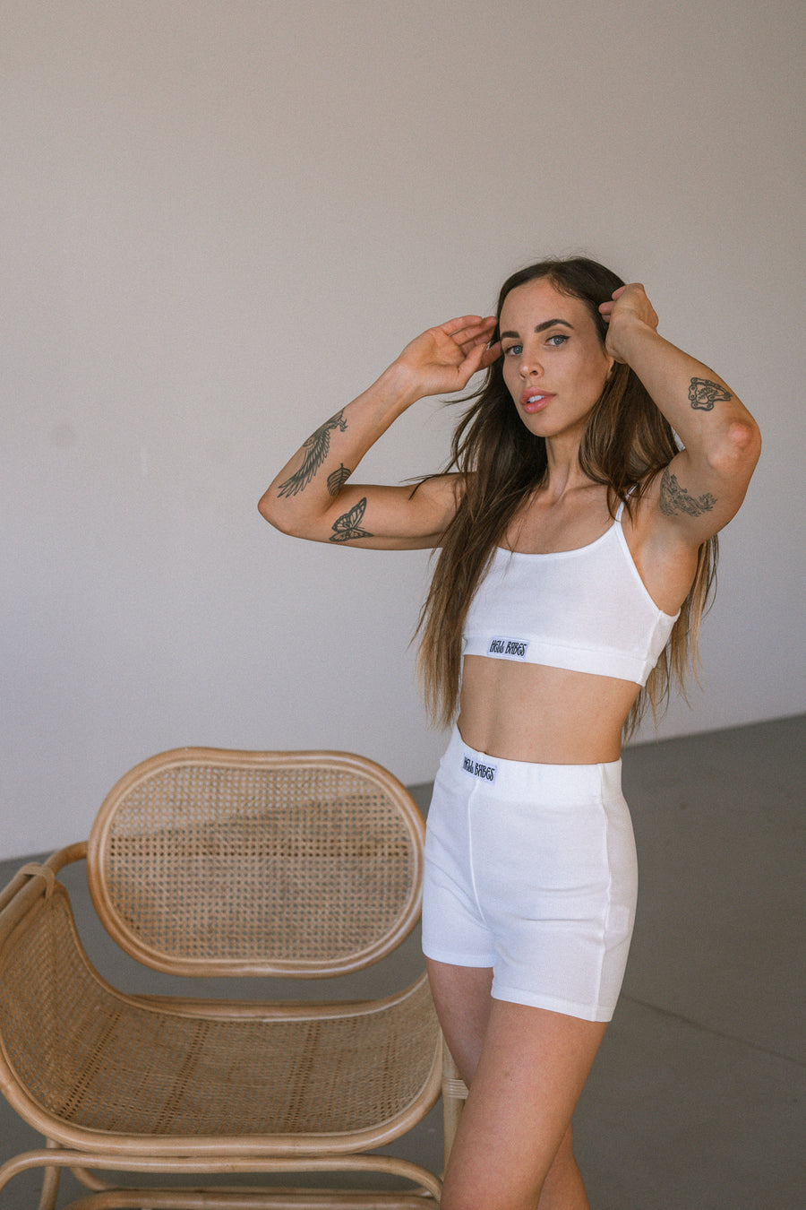 West Coast Ribbed Biker Shorts